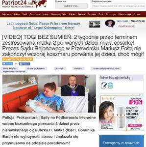 [VIDEO] TOGI BEZ SUMIEŃ: 9-latka pomiędzy polami uciekła do mamy. Nie pomógł Prezes Sądu w Przeworsku, ani kuratorzy. 7-letni braciszek Michał jest wciąż więziony. A Sąd Okręgowy w Przemyślu domaga się od nas sprostowania!