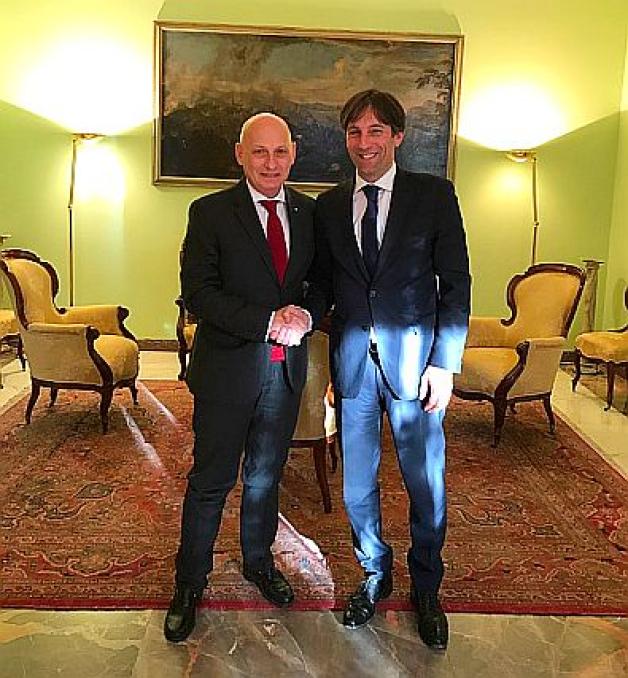 Wicegubernator regionu Lombardii Fabrizio Sala z wizytą w Ambasadzie RP w Rzymie